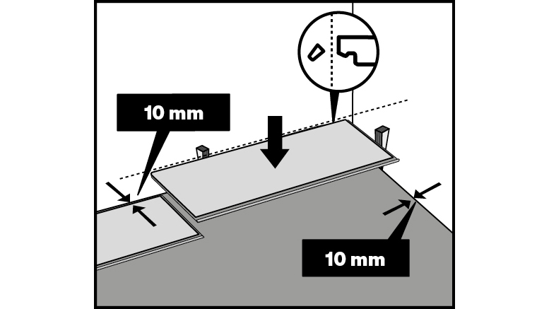 Letztes Dielenstück der ersten Reihe Letztes Dielenstück der ersten Reihe